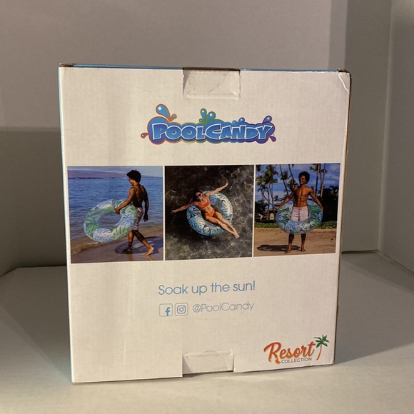 PoolCandy Tropical Palms Jumbo Pool Tube Float 48" Resort Collection NEW! - Picture 11 of 11